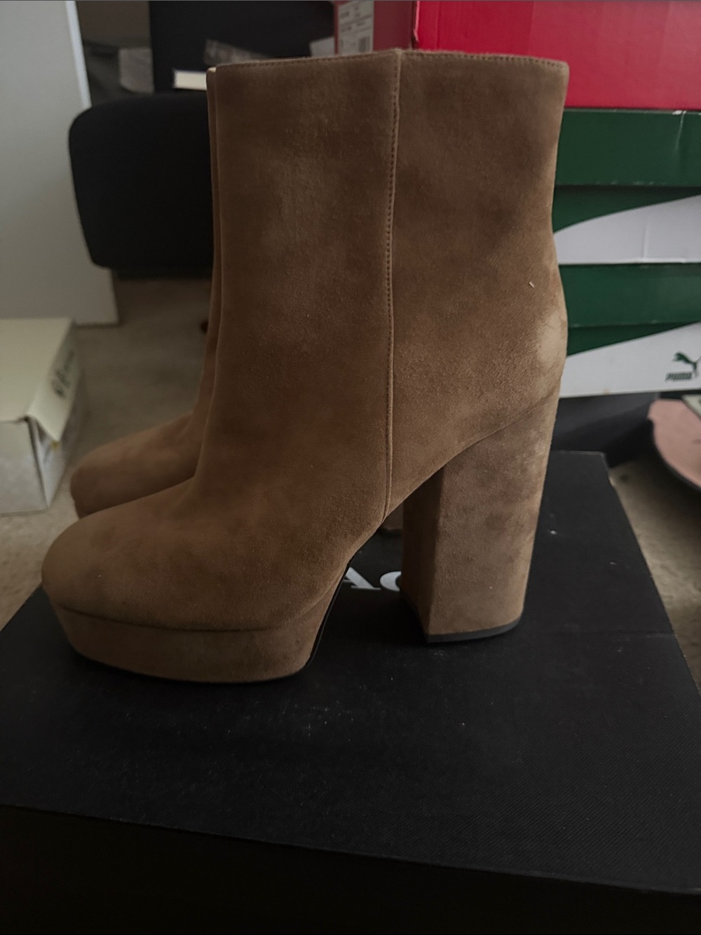Coach Iona Suede Platform Ankle Boots - Picture 2 of 4